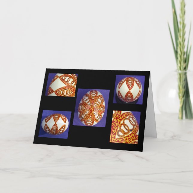 Cartão De Festividades Pysanka Greeting Card - Blank Inside (Frente)