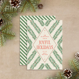 Cartão De Festividades Quadrante de Folhagem de Feriado 