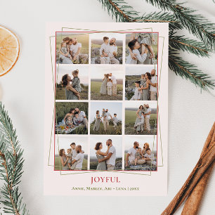 Cartão De Festividades Quadro Chic Doze Foto Natal Alegre