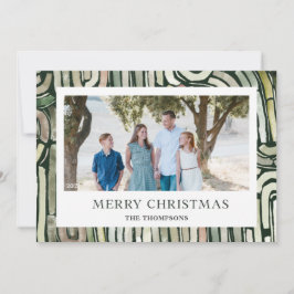 Cartão De Festividades Quadro de Aquarelas de Abstrato de Natal Merry