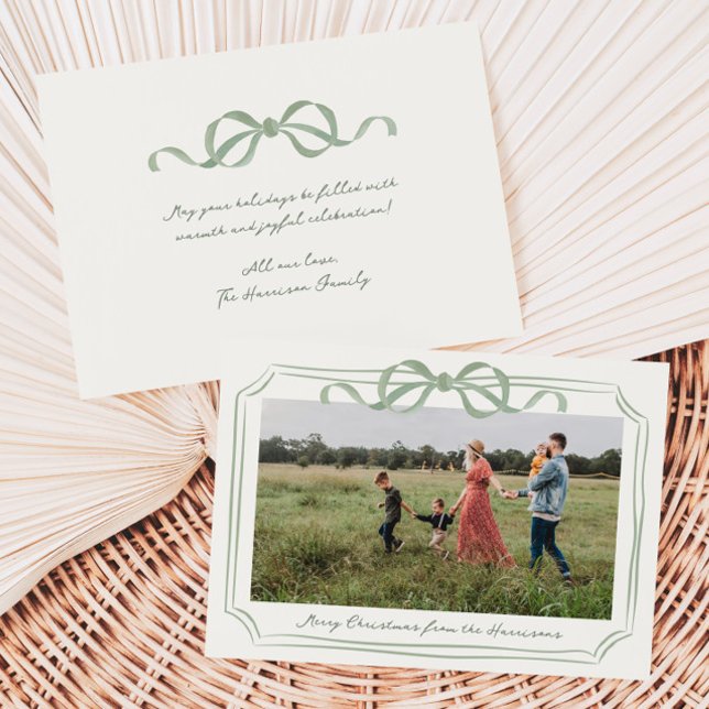 Cartão De Festividades Quadro de Arco Verde Sage desenhado à Mão (Criador carregado)