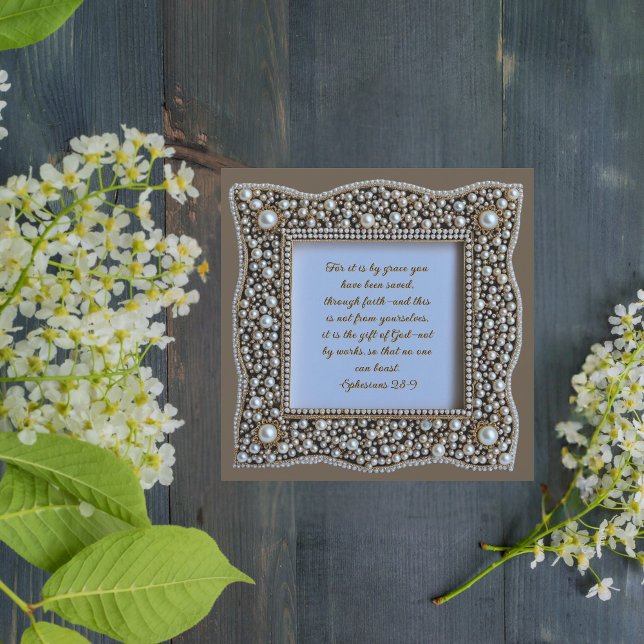 Cartão De Festividades Quadro de Bead Personalizável Elegível para Downlo (Criador carregado)