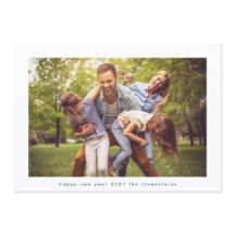 Quadro de Foto Feliz Ano Novo 2027 Minimalista
