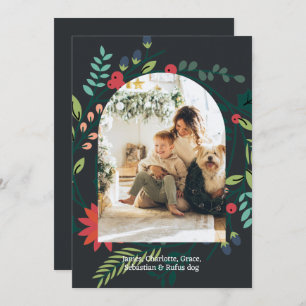 Cartão De Festividades Quadro de Fotografias da Folhagem de inverno de Na