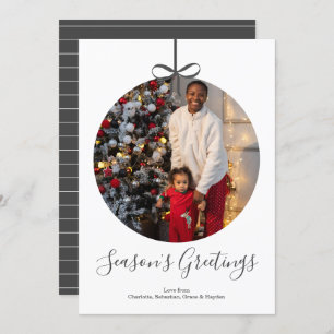 Cartão De Festividades Quadro de Fotografias de Natal Personalizado
