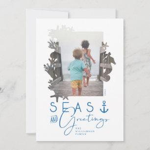 Cartão De Festividades Quadro de Fotografias do Oceano Azul Náutico