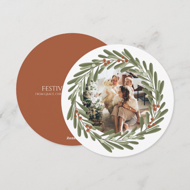 Cartão De Festividades Quadro de Fotos Personalizadas da Frota de Ferro d (Frente/Verso)