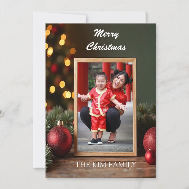 Cartão De Festividades Quadro de Natal (Frente)