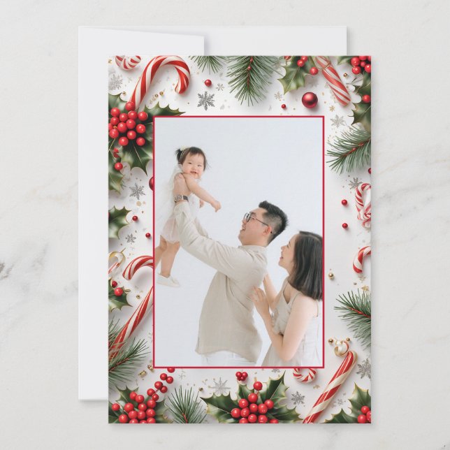 Cartão De Festividades Quadro de Natal Elegante (Frente)