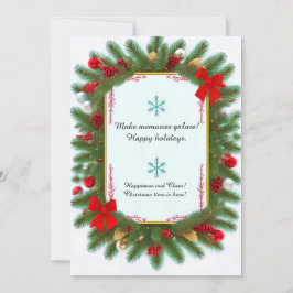 Cartão De Festividades Quadro De Natal Festivo Com Ramificações De Pinhei