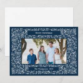 Cartão De Festividades Quadro Feliz Natal Feriado Azul-marinho