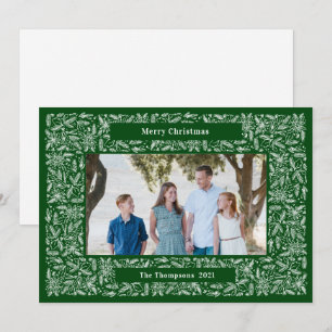 Cartão De Festividades Quadro Feliz Natal Feriado Verde