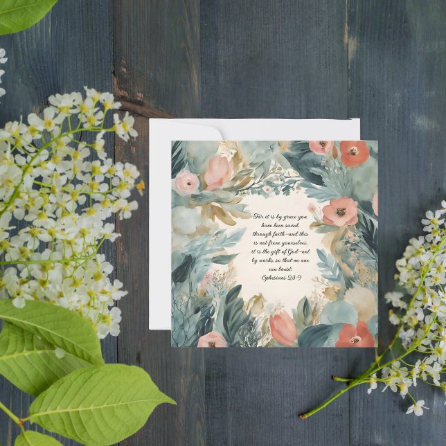 Cartão De Festividades Quadro Floral Personalizável Elegível para Downloa (Criador carregado)