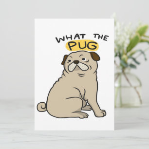 Cartão De Festividades Qual O Pug Cute Fat Pug