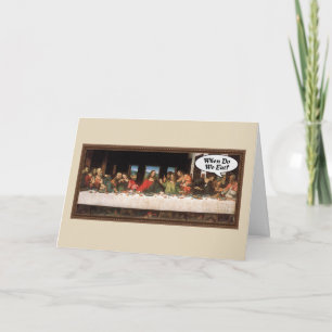 Cartão De Festividades Quando Comemos? - Janto Engraçado Último Feriado