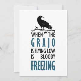 Cartão De Festividades Quando o grajo voa baixo