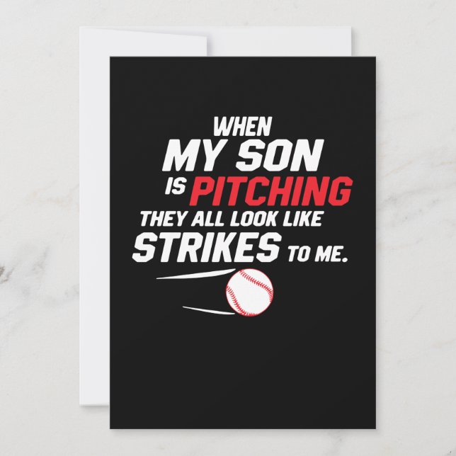 Cartão De Festividades Quando O Meu Filho Está A Arremessar, Todos Parece (Frente)