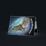 Cartão De Festividades Quando Reindeer Voa~Cartão de Saudação de Natal<br><div class="desc">Quando Reindeer Fly e Dreams se tornarem realidade! Deseje a todos seus amigos e família Feliz Natal com este cartão mágico de saudação, direitos autorais de arte para Erin Cooper</div>