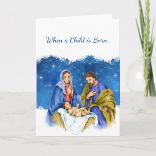 Cartão De Festividades Quando uma Criança é Nascer, Música, Jesus Cris