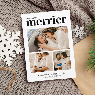 Cartão De Festividades Quanto Mais Melhor Natal Moderno Gravidez