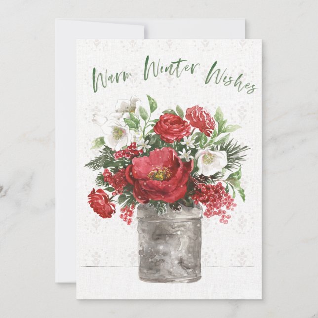 Cartão De Festividades Quantos Invernos Quentes (Frente)