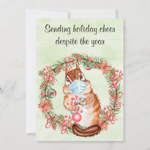 Cartão De Festividades Quarentena Enviando Feriado Feriado Cheio Apesar d