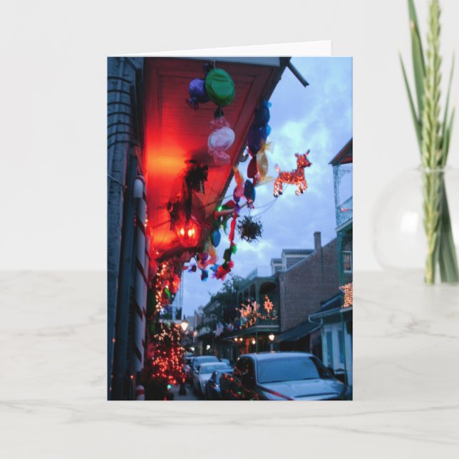 Cartão De Festividades Quarto francês no natal Fig Street Studio (Frente)