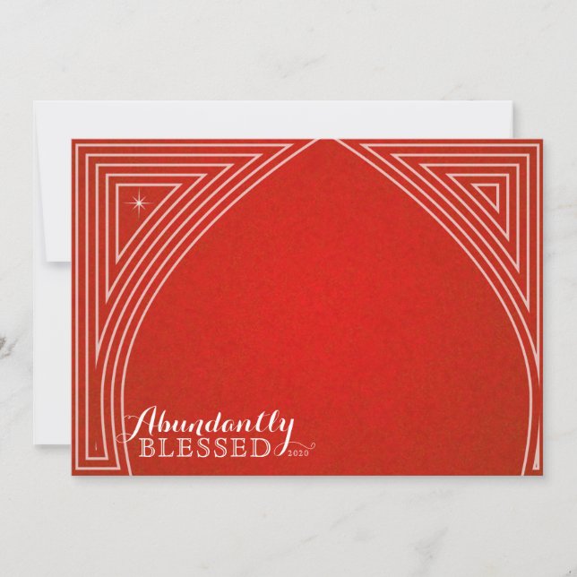 Cartão De Festividades Quatro Placa de Férias Flat de Sobreposição Dome E (Frente)