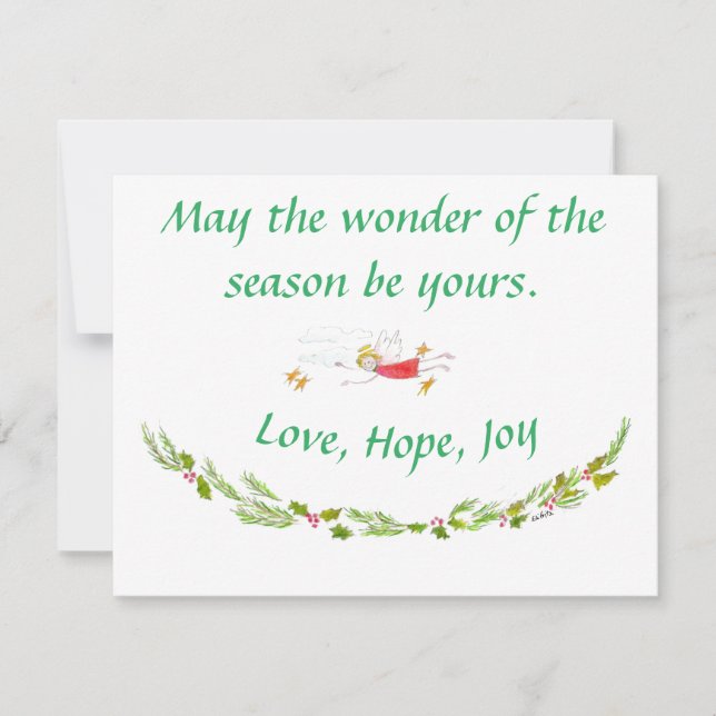 Cartão De Festividades Que a Maravilha da Estação seja o seu texto (Frente)