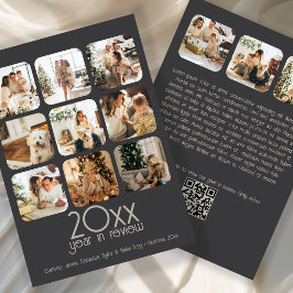Cartão De Festividades Que Ano 12 Foto Texto Código QR Personalizado