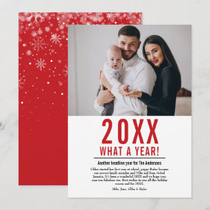 Cartão De Festividades Que Ano Notícias da Família Foto Ano em Revisão