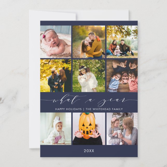 Cartão De Festividades Que Ano | Revisão Naval Fotos de Feliz Natal (Frente)