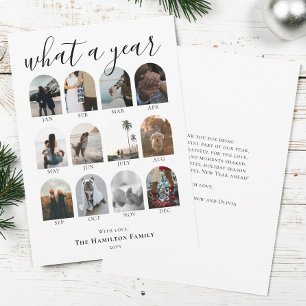 Cartão De Festividades Que Ano Script Arco Colagem de Fotos Natal