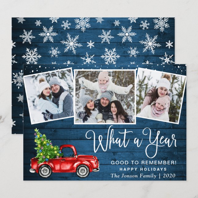 Cartão De Festividades Que Caminhão Vermelho de Fazenda Vermelha de Natal (Frente/Verso)