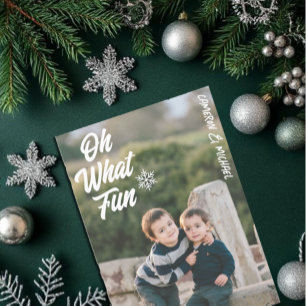 Cartão De Festividades Que Crianças Divertidas Foto De Natal