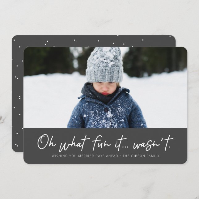 Cartão De Festividades Que divertido não foi engraçado em 2022 (Frente/Verso)