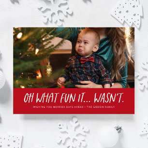 Cartão De Festividades Que divertido não foi uma fotografia de Natal eng
