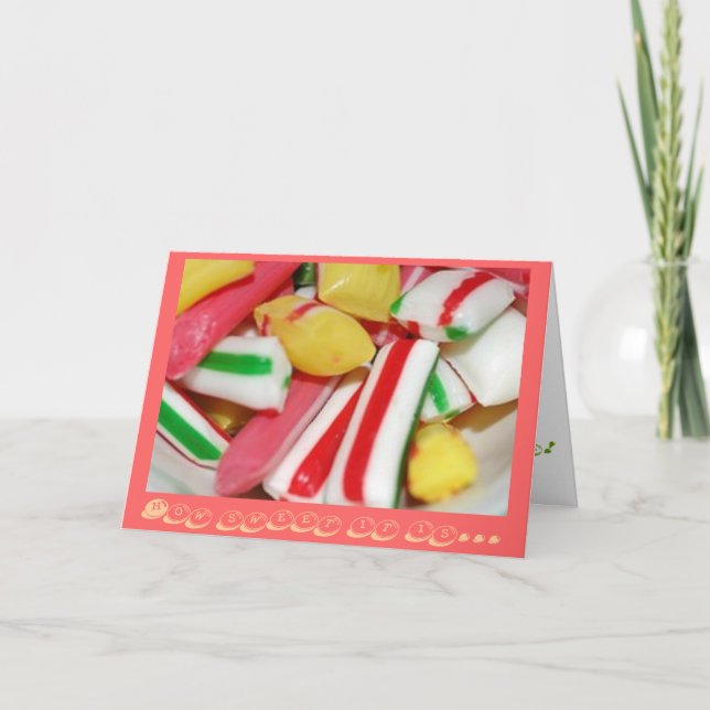 Cartão De Festividades Que doce é... (Frente)