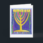 Cartão De Festividades Que Haja Luz<br><div class="desc">Ilustração original de Laura Bolter Design.</div>
