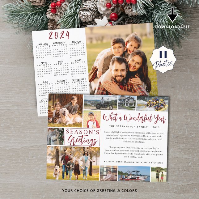 Cartão De Festividades Que maravilhoso ano 2023 11 Foto 2024 Calendário (Criador carregado)