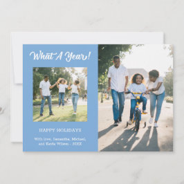 Cartão De Festividades Que Moderno 3 Fotografias de Ano Azul