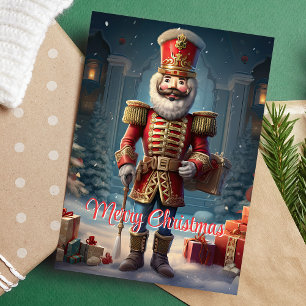Cartão De Festividades Quebra-Nozes Soldado Feliz Natal