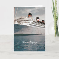 Queen of Bermuda bon voyage card