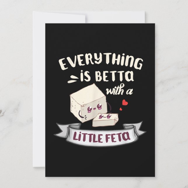 Cartão De Festividades Queijo Da Grécia -  Entusiastas Do Feta (Frente)