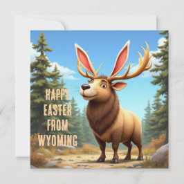 Cartão De Festividades Queijo de Wyoming com orelhas de coelho