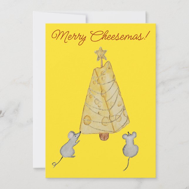 Cartão De Festividades Queijo Natal (Frente)