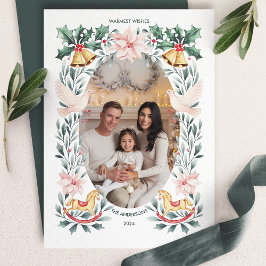 Cartão De Festividades Queijos Quentes Fogueira Botânica Natal