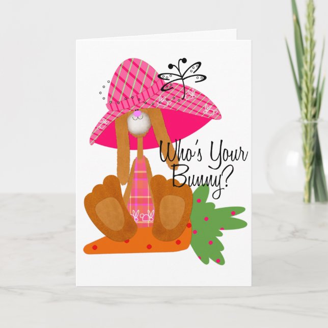 Cartão De Festividades Quem é o seu coelho? (Frente)