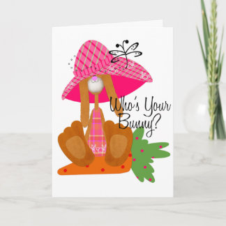 Cartão De Festividades Quem é o seu coelho?