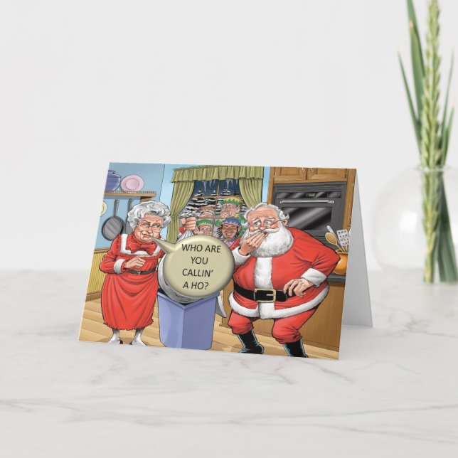 Cartão De Festividades Quem Você Está Chamando De Ho? (Frente)
